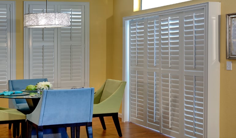 Patio Doors with Plantation Shutters in Fort Lauderdale